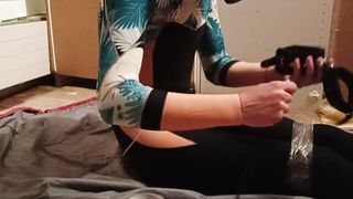 Getting prepared to sweat in the sleepsack