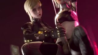 futa automata fuck-a-thon gang-bang they all fap looking at each other gang-fuck