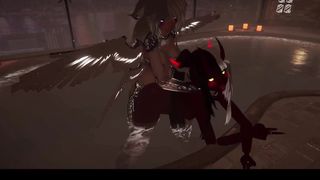[VRChat] Taking Demon rear end fashion in the pool - Pool joy Part two