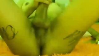 Shemale Stroking Her Massive Dick