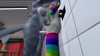 Warmth anthro Futa wooly dragon molten ass-fuck with wooly chick in the douche