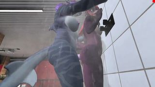 Warmth anthro Futa fur covered dragon and fantastic fur covered fox