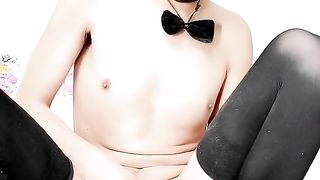 Femboy tart sits on your XXL BIG BLACK COCK manhood