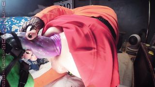 Bootie Woman Tiffany Ciskiss As Ultra-Kinky Velma Dinkly Nailing Sissy Bootie On 4xl Goblin Fake Penis