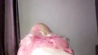 Sissy ample rump frolicking with her fuck hole