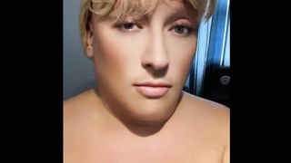 Magnificent Trans COUGAR relieves after bathroom and in couch in robes