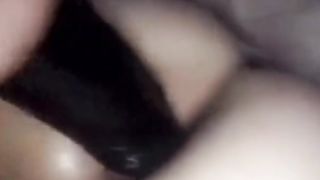 Cock-Squeezing butt sissy vs her fresh monstrous fat black faux-cock