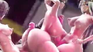 Futa Hermaphroditism DOUBLE PENETRATION Group Sex Assfucking Fuck-A-Thon THREE DIMENSIONAL Anime Porn