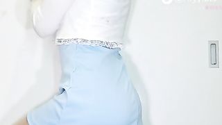 Japanese Trans Jizz Shot in stocking