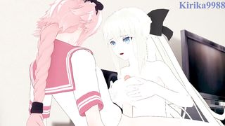 Morgan le Fay and Astolfo have mighty hookup in the guest room. - Fate/Grand Order Manga Porn