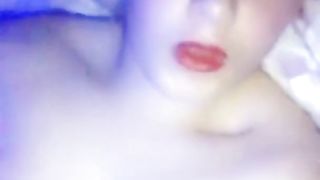 Teenage deep throating her thick black faux-cock