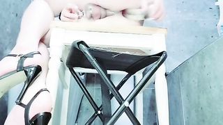 Anal Invasion climax with fake penis and palms