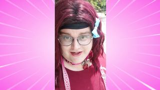 Chub trans looks for man sausage to inhale in the forest!