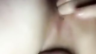 Whorish femboy dolled up on her back locked in purity and frolicking with her arse buttplug