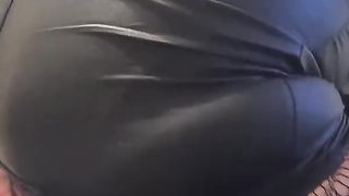 Sissy Tramp Hopping On Faux-Cock