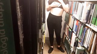 Trans woman disrobes and taunts in library
