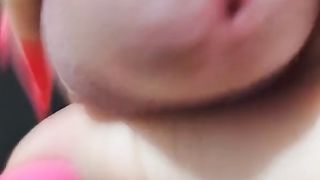 Pinkish stilleto plows and one highly white pearly rigid doll trunk.