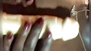 Trans lady with petite funbags attempts to give you a jug job