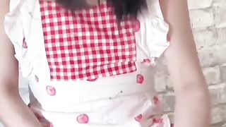 Glossy seamless stocking +White man juice.