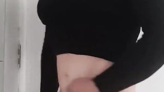 trans lady demonstrates her man sausage