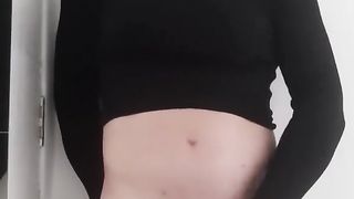 trans lady demonstrates her man sausage