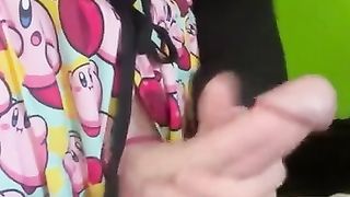 Large transgender princess trouser snake in uber-cute jammies