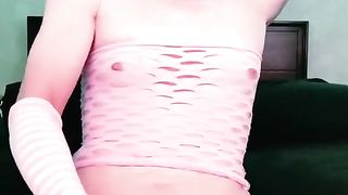 She-Creature all By Herself In Her Bedroom