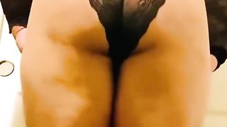 Femboy in sundress and underpants