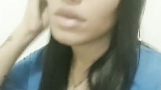 Trans chick remains rock-hard as she ambles on the road.