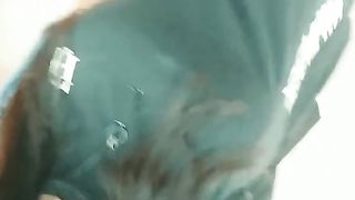 Trans chick remains rock-hard as she ambles on the road.