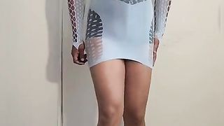 STUNNING FISHNET MINI SUNDRESS