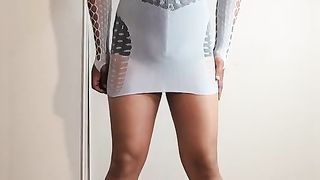 STUNNING FISHNET MINI SUNDRESS