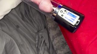 Transgender Princess using a Salami Pump on her Gutless Sissy Man-Meat