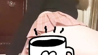 Saucy femboy taunts her arse for you