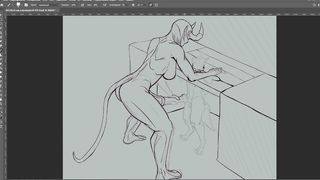 SpeedPaint - Satan have fun with uretra