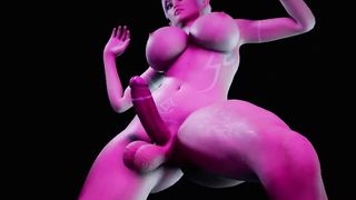 Transgirl Elf Wiggling it - THREE DIMENSIONAL Porno Music flick