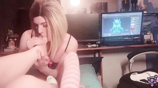 Tranny Foot Wank Polieana Drains Jessica Prolapses Girlcock With Feets