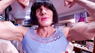 Velomobile (streamlined bicycle) BI-ATCH _ She Faps on it, Physique/Muscle Flashes, Shoots A Load