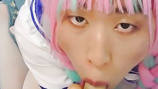 T-Model costume play aqua and munch pennis