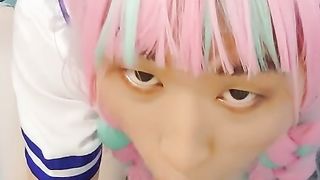 T-Model costume play aqua and munch pennis