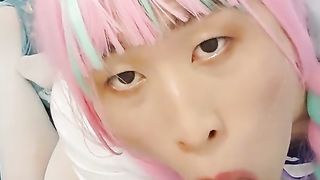 T-Model costume play aqua and munch pennis