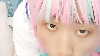 T-Model costume play aqua and munch pennis