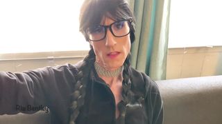 SnowBunny Sissy Ria Bentley Drains her GirlCock and Jizzes