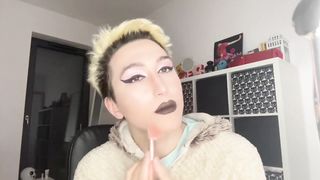 Stud two fantastic sissy feminization with utter make up and dressing up