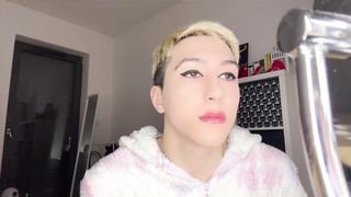 Cockslut bitch sissy feminization before work