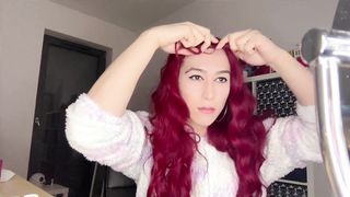 Cockslut bitch sissy feminization before work