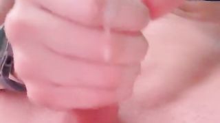 Observe me stroke my long beefstick, the ball sack begins cascading down