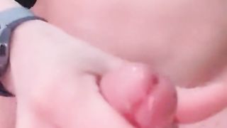 Observe me stroke my long beefstick, the ball sack begins cascading down