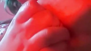 Trans Doll Plays With Boobs