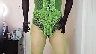 GREEN BODYSTOCKING